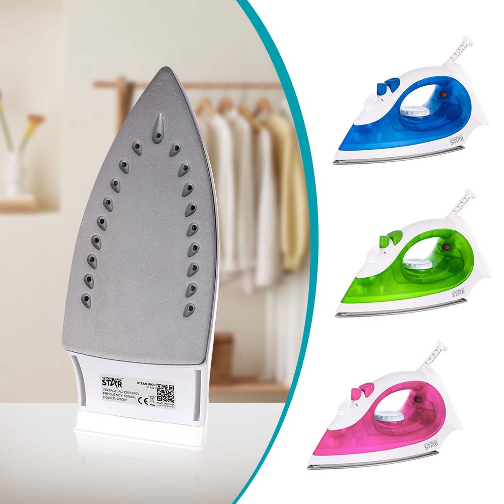 WINNING STAR Cross-border 2000W para el hogar vapor de pulverización de agua en seco multifuncional plancha eléctrica de piso de teflón