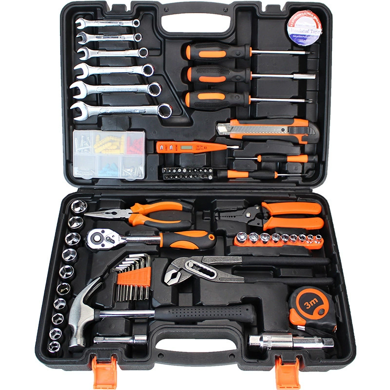Hardware Toolbox Set, Multi-Piece Home Repair Kit, Portable Case, 9–157 pcs