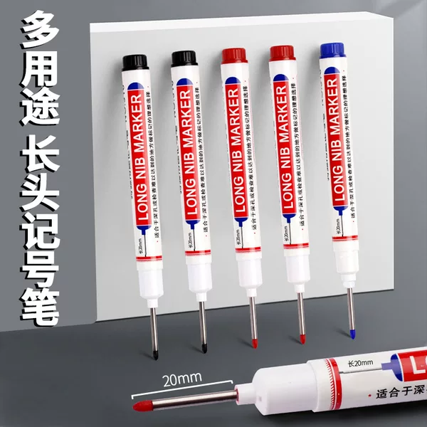 Long Head Marking Pen Woodworking Pen Deep Mouth Marking Pen Marking Pen Tile Bathroom Installation Pen Long Special Oily
