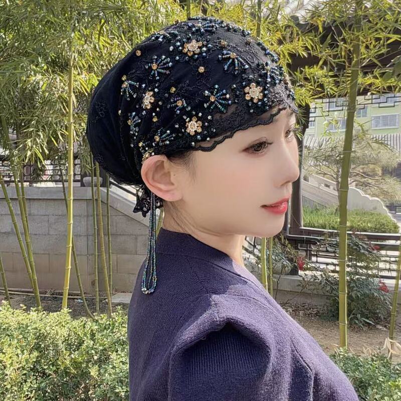 New Thin Style with Heavy Embroidery Work (Fireworks Handmade Fishtail Tassel Hat) New Thin Style with Heavy Embroidery Work (Fireworks Handmade Fishtail Tassel Hat)