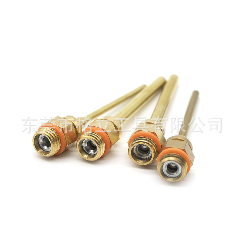 Pistola de pegamento de fusión en caliente boquilla alargada pistola cabeza 1,5mm 2mm 3mm apertura latón rosca externa boquilla de pistola de pegamento de fusión en caliente