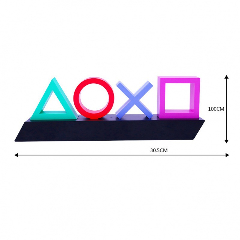 Transfronterizo nuevo icono creativo luz ps5/PS4 atmósfera luz XO juego icono luz escena atmósfera decorativa lámpara de mesa