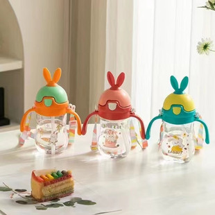 Летний чайник для младенца, детская трубочка, стакан, детский кролик для ушей со стаканом