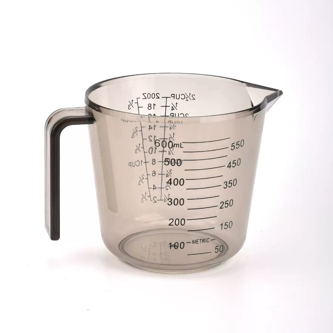 Taza Medidora con Escala 150/300/600/1000ml de Poliestireno, Transparente, para Repostería