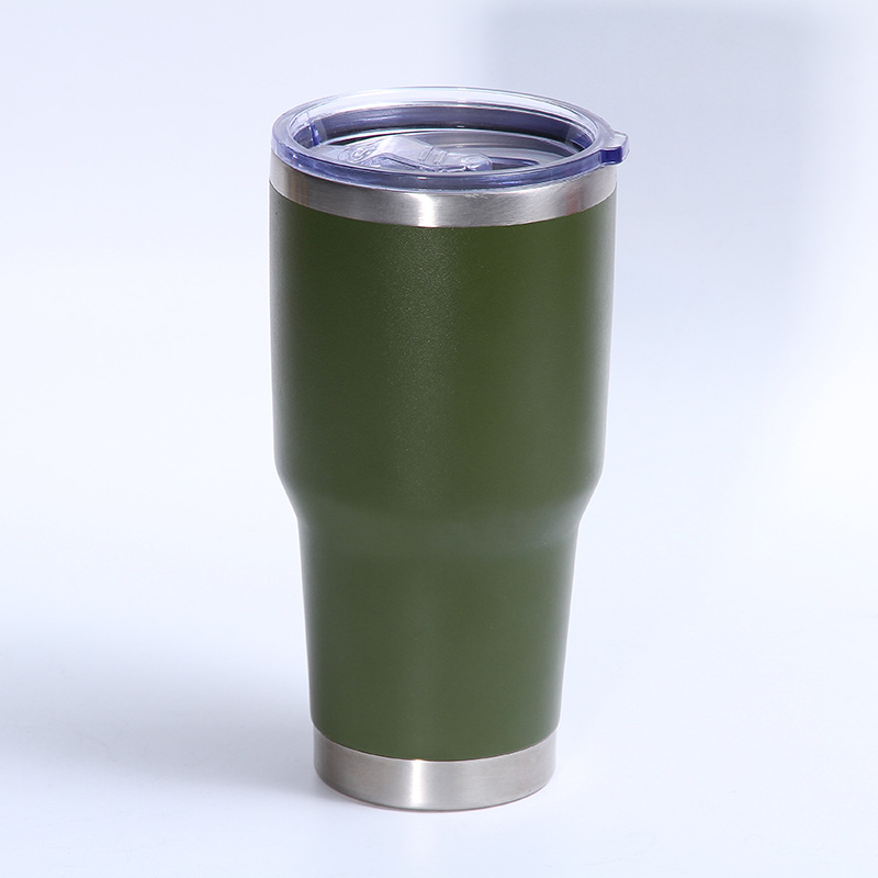 Gran capacidad 30oz taza de vacío de acero inoxidable al aire libre portátil taza de plástico spray sellado taza de helado con tapa