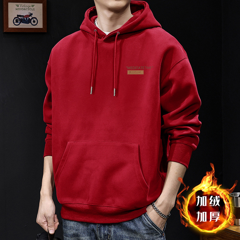 Nueva chaqueta con capuz para hombre otoño invierno pesado suelto oversize chaqueta retro americana para hombre