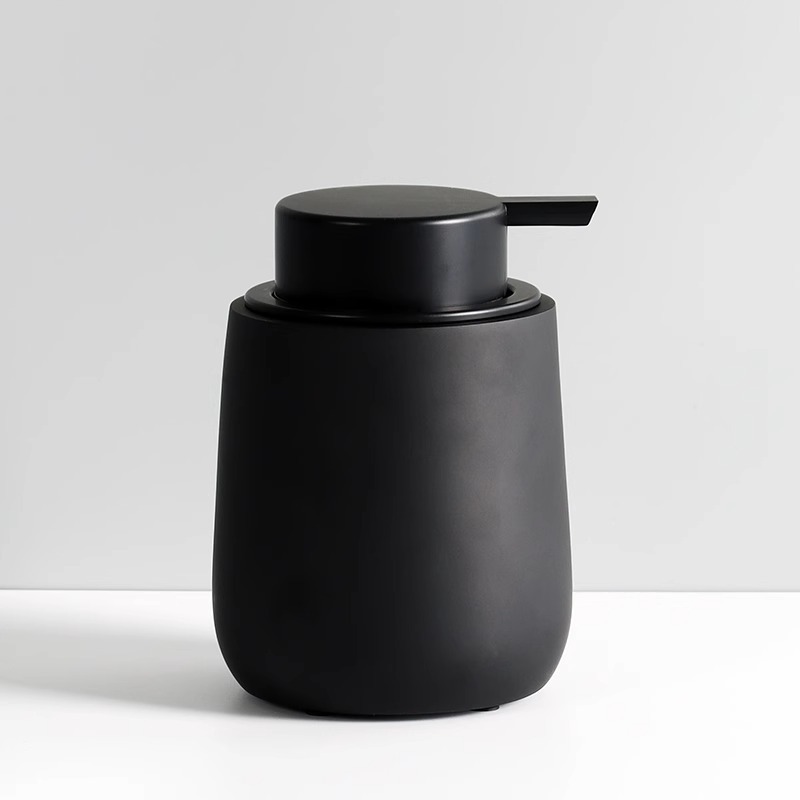 Botella de desinfectante de manos de cerámica simple jabón de baño enjuague de taza bandeja de enjuague de baño botella de loción set de lavado