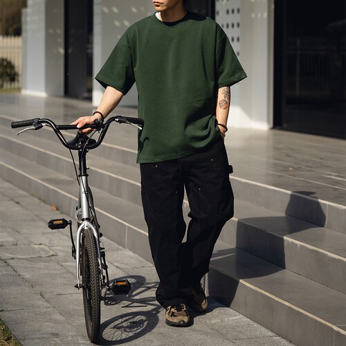 TRS Men's Clothing | 25SS Japanese Retro B01 Washed and Old Double-Knee Woodcutting Pants Loose Straight Pants Men