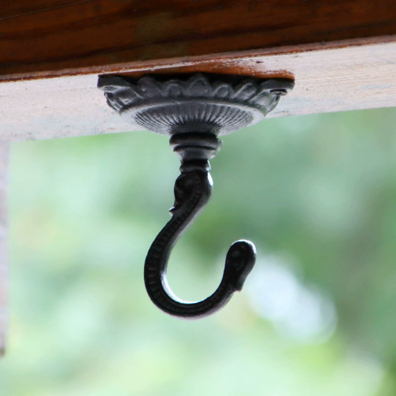 Европейский стиль потолочного чугунного крючка для дома с подвесной орхидея корзины ретро креативное ремесло декоративный крюк для верхней части интерьера