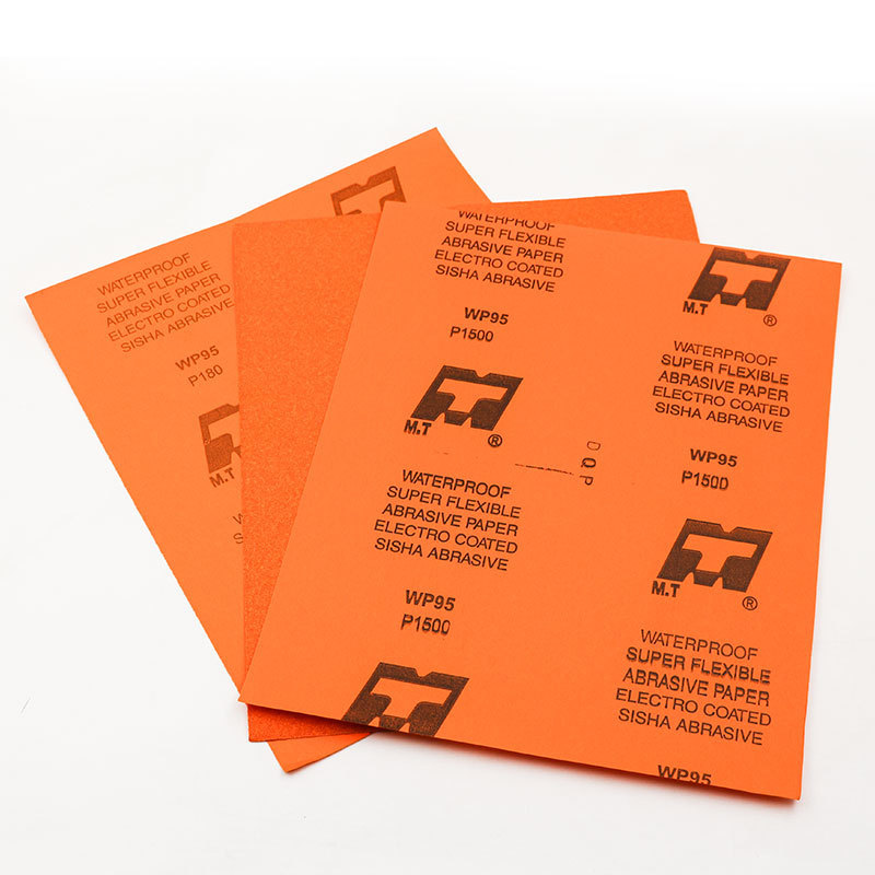 MT砂纸 WP95 橘色耐研磨砂纸 汽修漆器铝合金水磨抛光 120-2000目