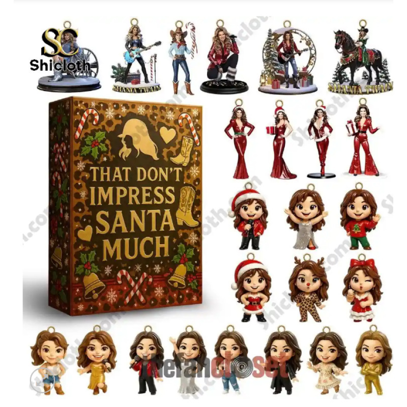 跨境独立站新品ShaniaTwain降临节日历盲盒圣诞树装饰亚克力挂件|undefined