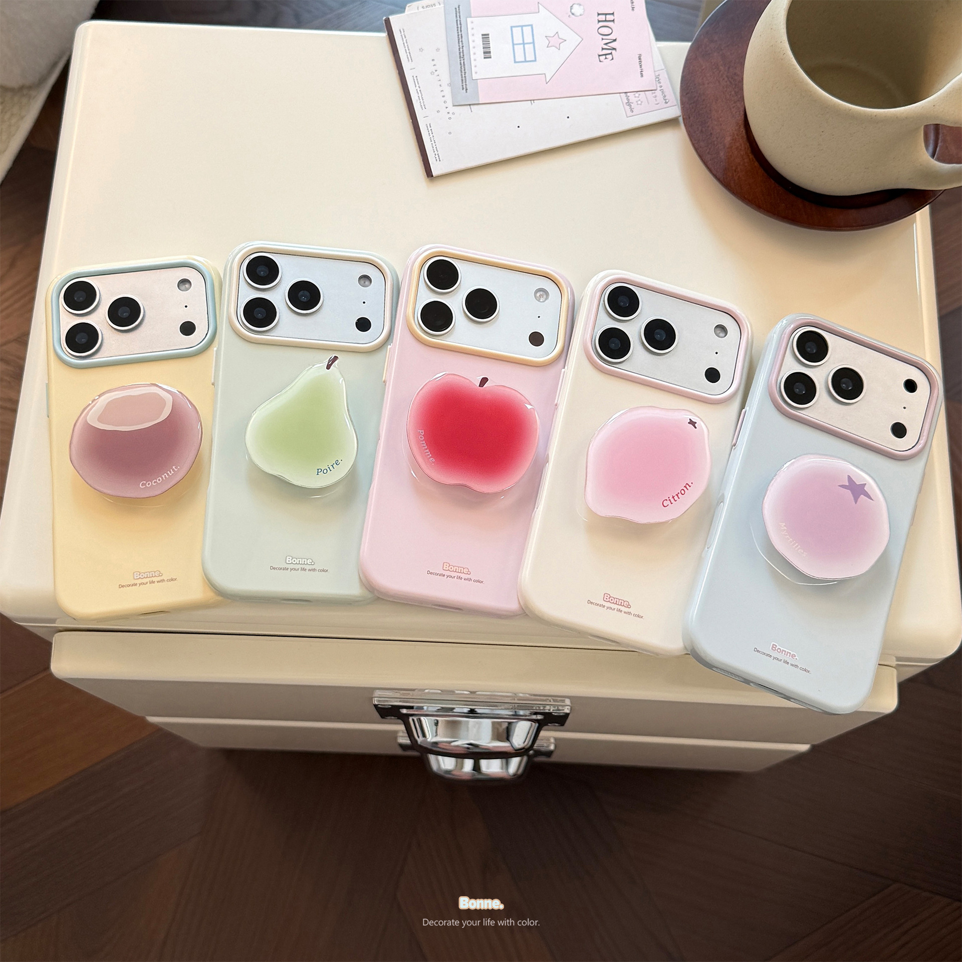 Ins-Style Fruit Stand Suitable for Apple 17Pm Phone Case iPhone 16 Fresh Style 15 Anti-Drop 14 Soft 13 Korean Style