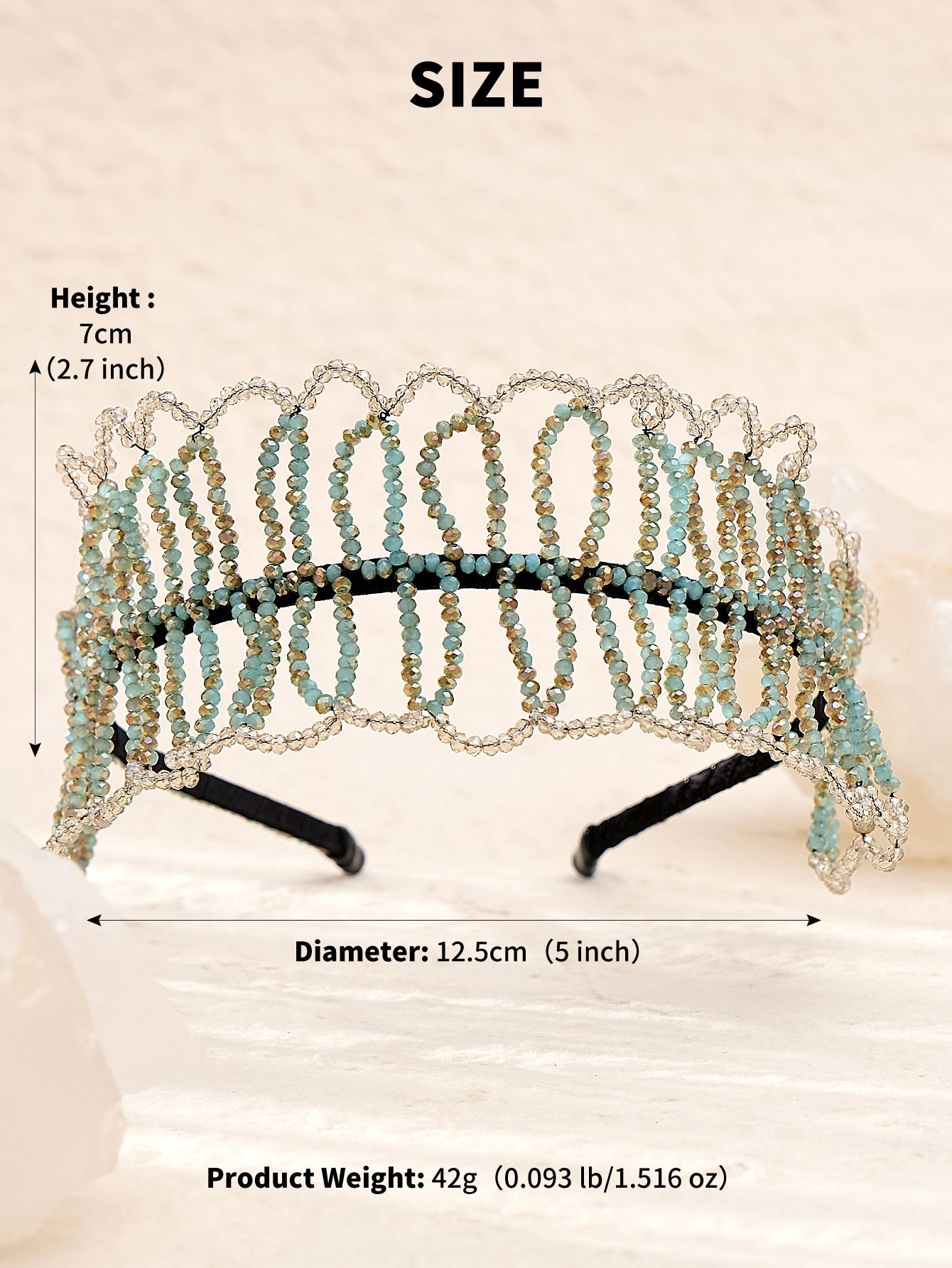 Japanese Style Flower Artificial Crystal Hair Band display picture 9