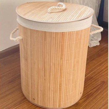 Cesta de la ropa al por mayor venta caliente caja de almacenamiento de bambú de algodón y lino de almacenamiento cesta de la ropa hogar Cubo de almacenamiento de juguetes para niños