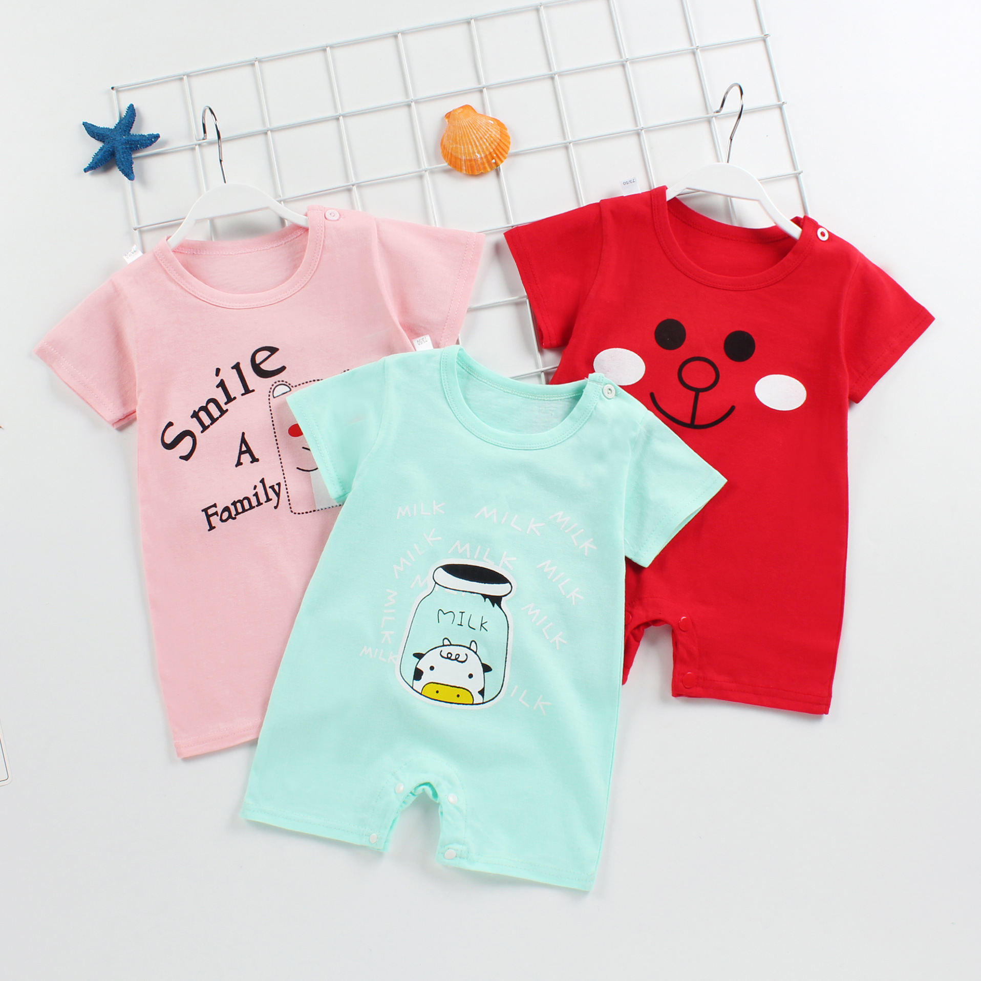 children's cotton summer bodysuit for baby for new born