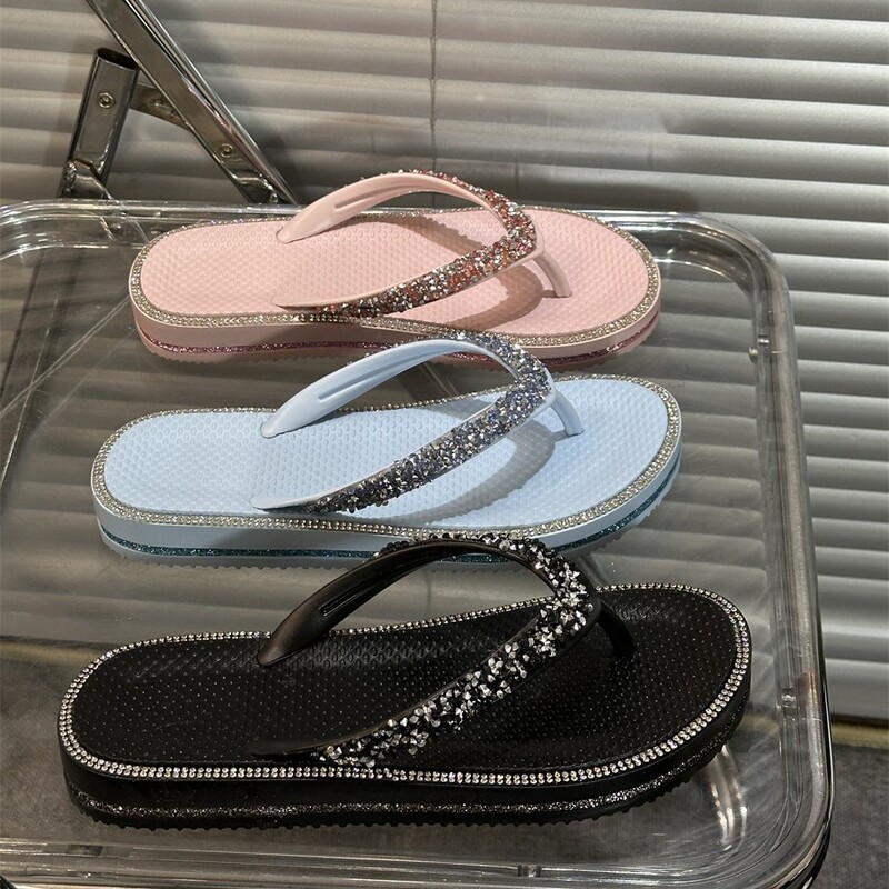 Eva Flip-Flops for Women, Summer 2024 New Style, French-Style Flat Sandals for Outdoor Wear, Summer Beach Fashion