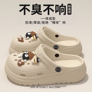 Nurse Hole Shoes Women's Summer Outer Wear 2024 New Operation Room Non-slip Thick Bottom Office Sandals for Women
