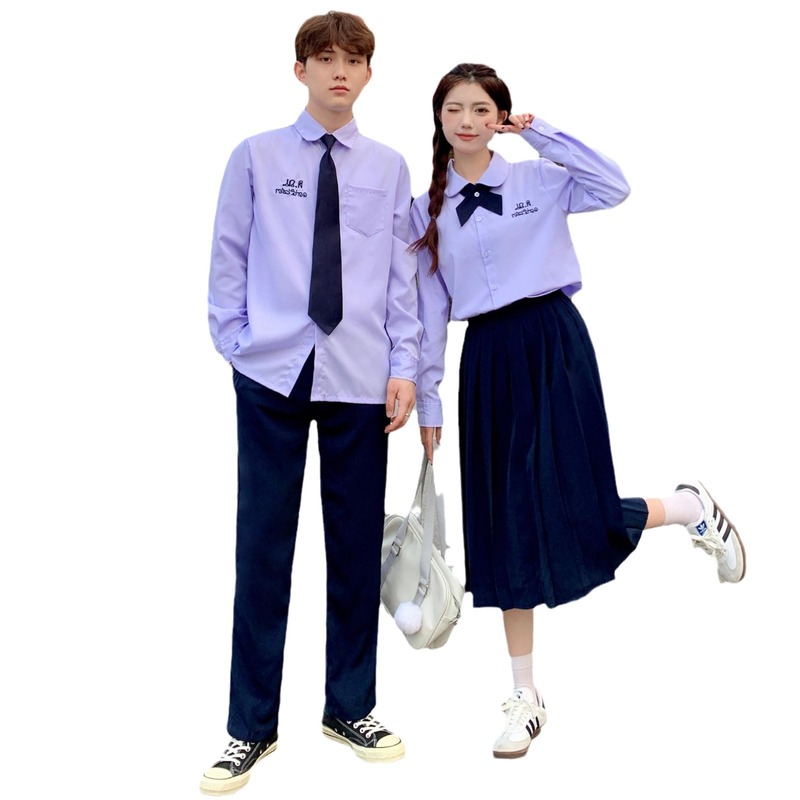 タイの学校制服 JK パフォーマンス服カレッジスタイル中学生と高校生半袖シャツ夏の卒業式制服スーツ|undefined