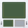 Two-color rounded square military green + gray