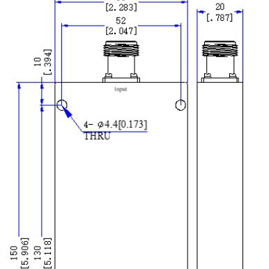一分二功分功率分配器N头138-960M对讲机50W射频微带合路器