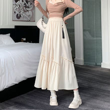夏季新款新中式国风长款半身裙不规则拼接大码伞裙高腰显瘦字裙