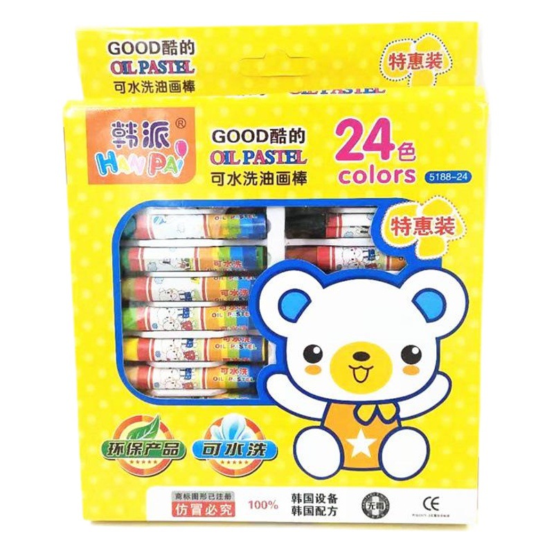 Wholesale Korean oil painting stick hexagonal environmental protection crayon creative primary school children's stationery washable painting pen