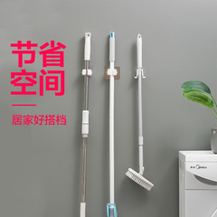 Mop rack, no trace, punch-free hook clip, kitchen, bathroom, toilet wall broom, nail-free, multi-functional hanger, sticky hook