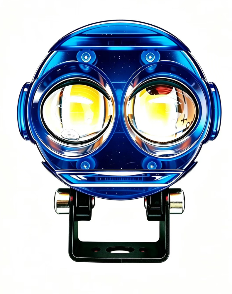 Dual-Eye Waterbird Spotlight for Motorcycles and Electric Vehicles, Led High-Brightness Waterproof Modified Mini Spotlight