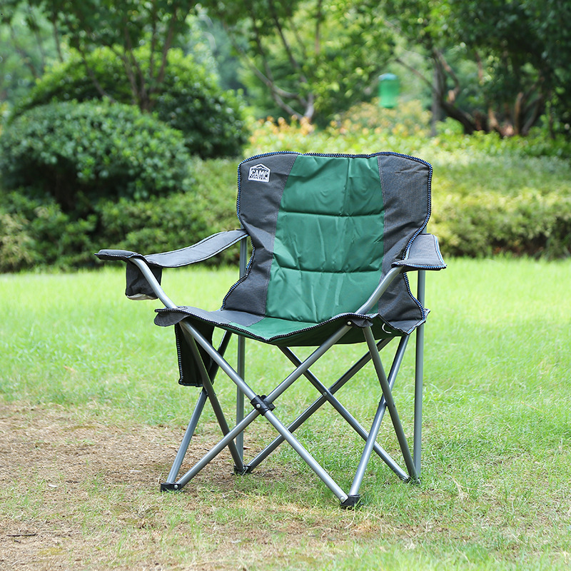 22 sillas plegables al aire libre sillas de acampamiento de doble capa de algodón gruesas reposabrazos portátiles sillas de pesca de acampamiento