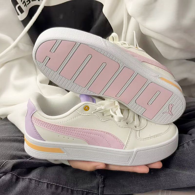 Pure original nuevo PM arroz blanco hombre y mujer pareja casual zapatos blancos SKYE deportivo multifuncional anti-deslizante zapatos de patineta de altura