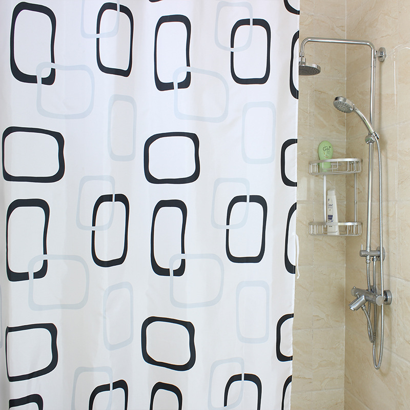 Barra de cortina de ducha negra Barra telescópica sin punzonado de arco Barra de baño barra en forma de U sin clavos Barra de arco telescópica 304 sin punzonado