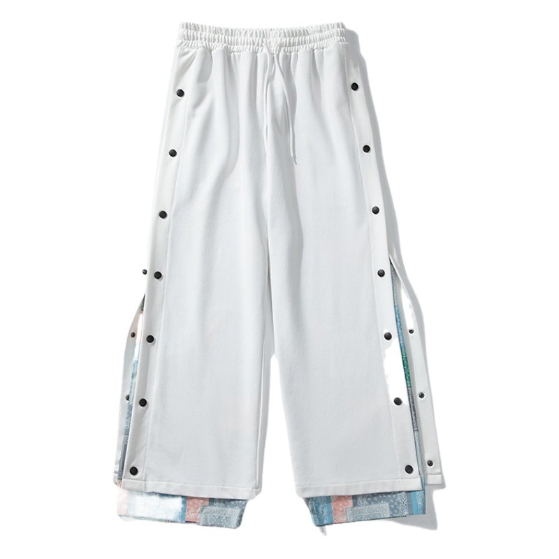 Pantalones de anacardo de pecho de los hombres de estilo coreano de moda más tamaño pantalones casuales deportivos Pantalones rectos sueltos de pierna ancha marca de moda