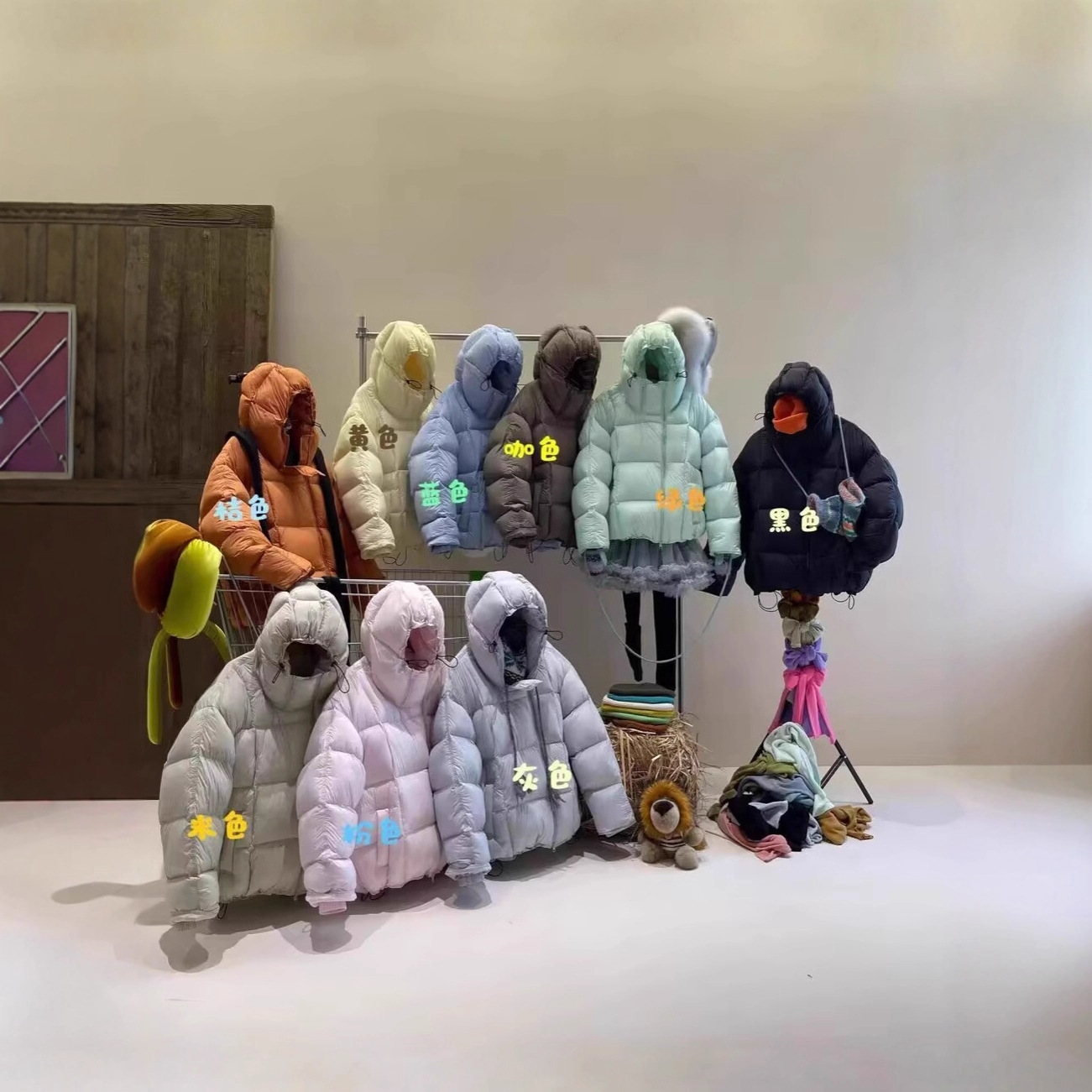 山茶欧版2025冬新款韩系简约连帽羽绒服女90白鸭绒超好看短款外套