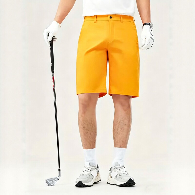 2026 Cross-border Men's Solid Color Casual Shorts Business Golf Sports Shorts Quick-dry Thin Candy Color Men's Shorts