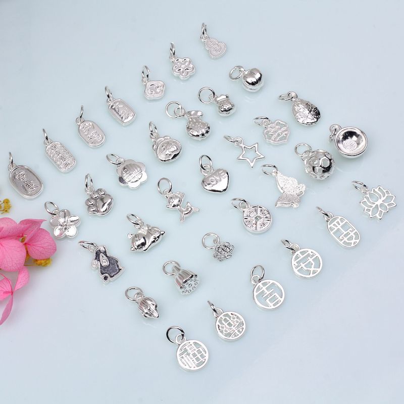 18k包みの金の保色のペンダントの金の字の蓮の蓬の福の字のウサギのブレスレットの小さい掛け物のdiyの手の串の隔珠|undefined