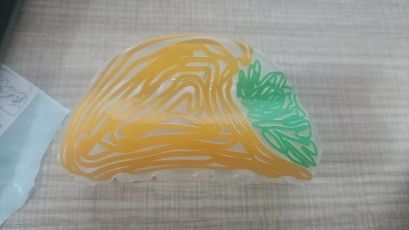 跨境水果手绘头发抓夹创意新款简约高级感涂鸦鲨鱼夹半扎发夹子女|undefined