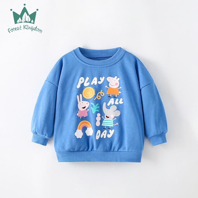 Suéter de las nuevas muchachas ropa de otoño para niños camisa de manga larga para niños suéter de las niñas de dibujos animados europeos y americanos