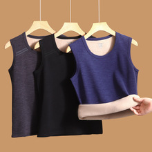 秋冬驼绒加厚奥粒绒保暖背心男打底衫秋冬季马甲坎肩打底衫