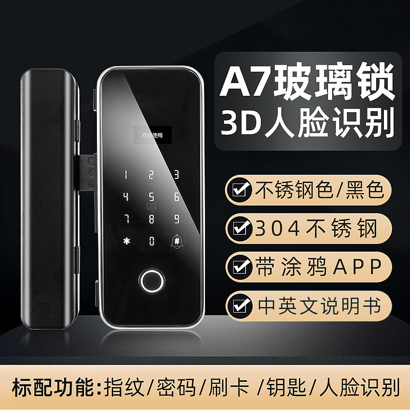 智能款高清指纹人脸识别刷卡带涂鸦App智能防盗锁锁指纹锁电子锁