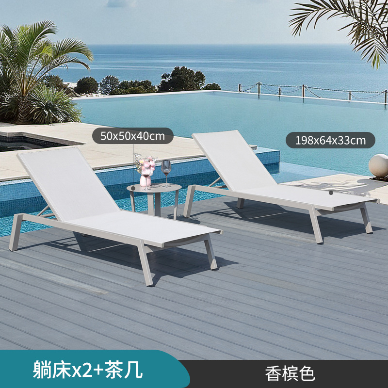 Silla de playa ajustable plegable al aire libre piscina impermeable y protector solar patio ocio al aire libre