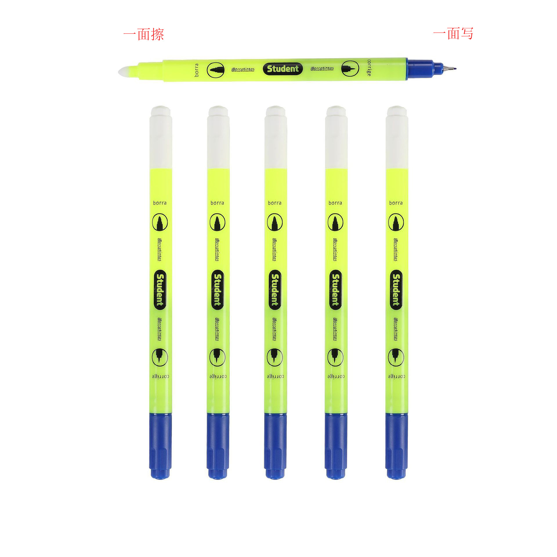 Double-headed sign pen One end to write, one end to erase erasable pen Erasable gel pen