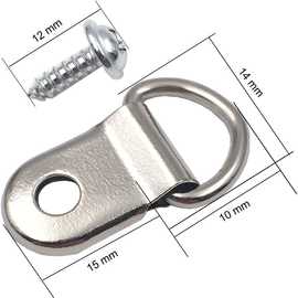 D环形图片挂钩 100 件装品质重型图片挂钩带螺丝,相框五金件