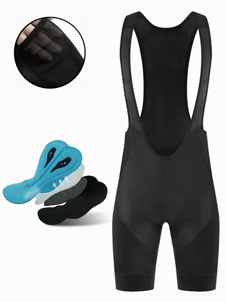 Fualrny Men's New Cycling Shorts Sports Bib Pants Blasting Cotton Cushion Side Pocket Cross-border Explosions
