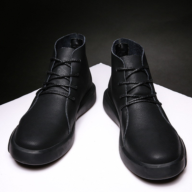 Más tamaño transfronterizo otoño e invierno botas amarillas martin de los hombres algodón estilo coreano antideslizante resistente al desgaste cálido al aire libre botas casuales