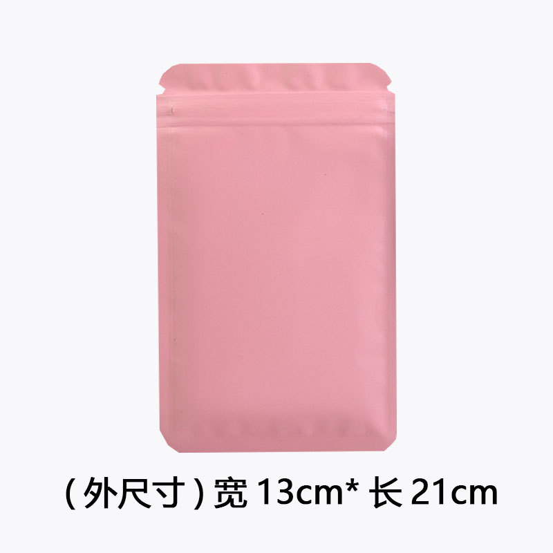 Joyas de color Bolsa ziplock Bolsa ciega Bolsa de papel de aluminio esmerilado Bolsa de hueso opaca aluminizada de doble cara Bolsa de embalaje sellada con alimentos