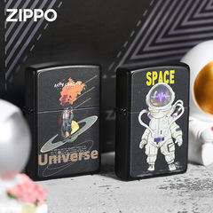 Zippo Genuine Zippo Lighter Creative Starry Sky Astronaut Cotton Oil Lighter Men's Windproof Lighter for Gifting