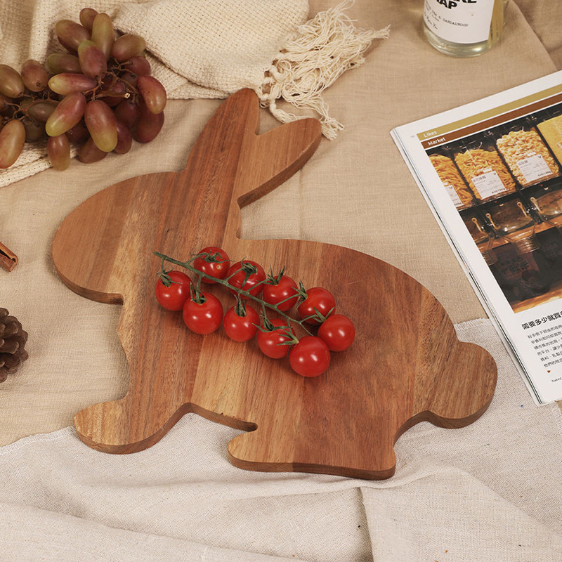 Tabla de cortar de madera creativo conejo de dibujos animados tabla de cortar Halloween regalo de Navidad hogar fruta merienda desayuno placa