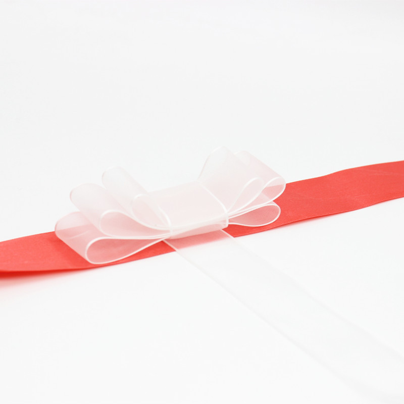 2,5 cm cinta de gasa decoración de la boda de vacaciones de oro cinta regalo del día de san valentín embalaje de la flor cinta de hilo de nieve