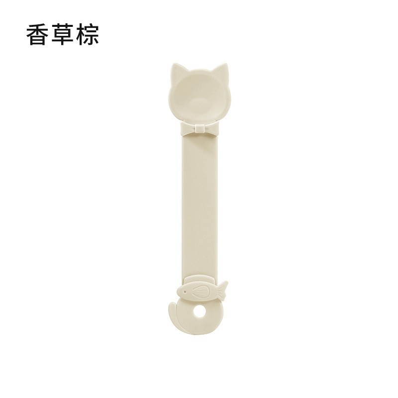 Pet puede cuchara de silicona mango largo gato abrelatas húmedo gato comida cuchara agitación alimentador PET vajilla al por mayor