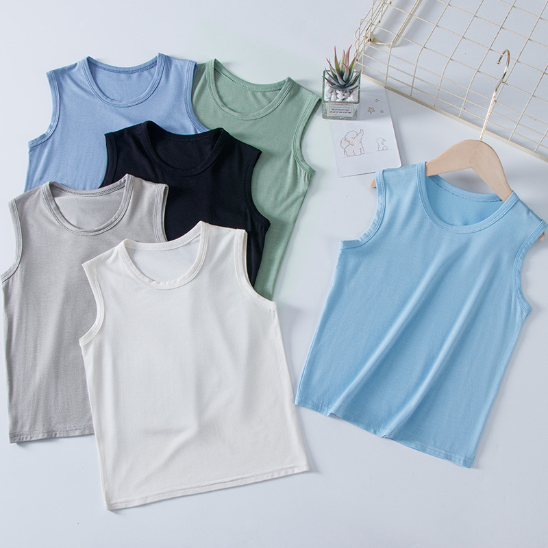 Modal Children's Vest Boys' Hurdle Sling Summer Ice Silk Teenagers Boys Big Children Girls Baby Underwear Modal Children's Vest Boys' Hurdle Sling Summer Ice Silk Teenagers Boys Big Children Girls Baby Underwear